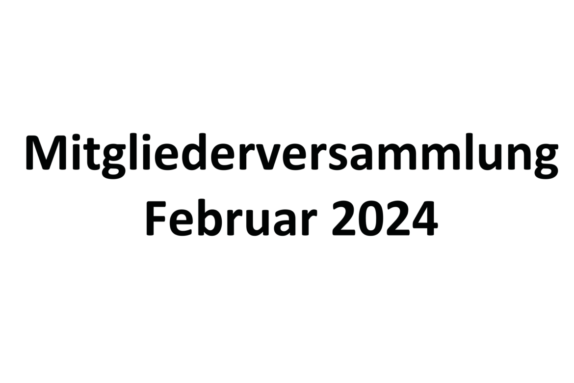 Einladung zur Mitgliederversammlung im Februar 2024